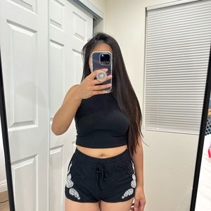 LFSTORES EMBROIDERED PAISLEY SHORTS